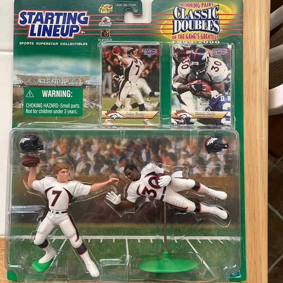 Starting Lineup Football NFL Classic Doubles John Elway and Terrell Davis - Picture 1 of 8